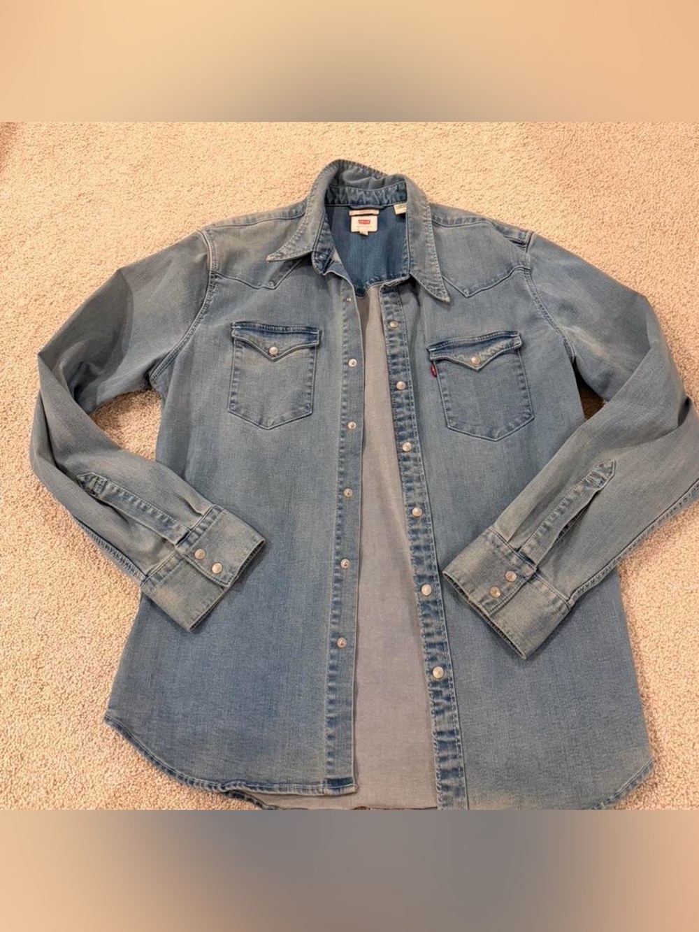 Levi's Light Wash Denim Western Shirt Jacket